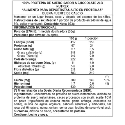100% Whey Protein, Sabor Chocolate, 2lb
