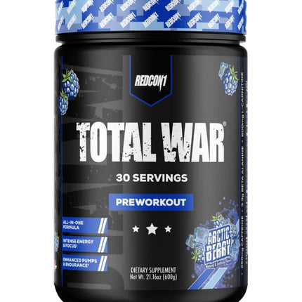 Total War, PreWorkout,Pre Entreno, Sabor Arctic Berry, 600 gr.