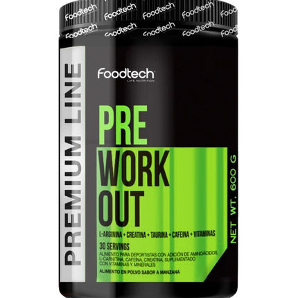 Pre-Entreno Premium Line, Sabor Manzana, 600gr