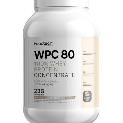 WPC80 100% Whey Protein, Sin Sabor, 2lbs