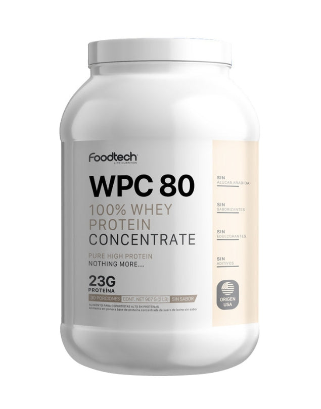 WPC80 100% Whey Protein, Sin Sabor, 2lbs
