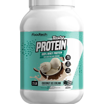 Tasty Protein 100% Whey, Sabor Coconut Ice Cream, 2lbs