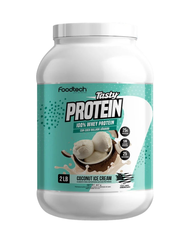 Tasty Protein 100% Whey, Sabor Coconut Ice Cream, 2lbs