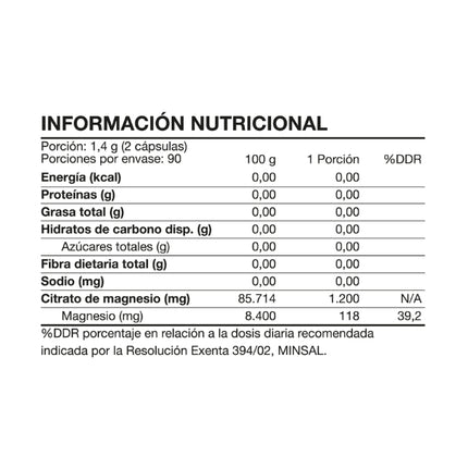 Citrato De Magnesio, 1200mg, 180 caps