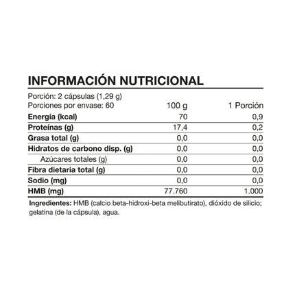 HMB Advance, Proteccion Muscular, 1000mg, 120 caps.