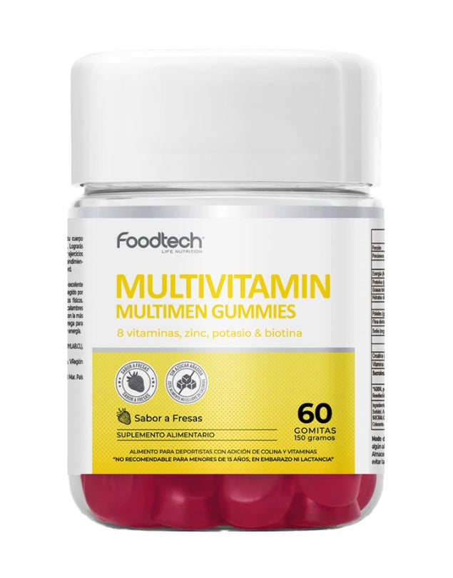 Multivitamin Multimen, Sabor Fresas, 60 gomitas