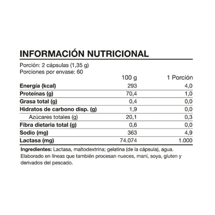 Lactase Enzyme, 1000mg, 120 caps.
