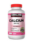 Calcium, Calcio + Vit D3, 600mg,  500 tabs.