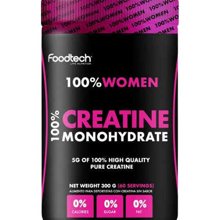 Creatina Monohidratada Women, Sin Sabor, 300grs