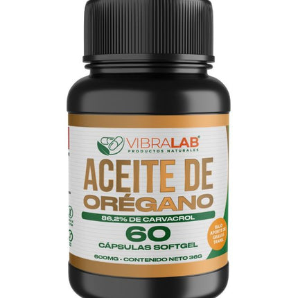 Aceite De Orégano 600mg, 60 softgel.