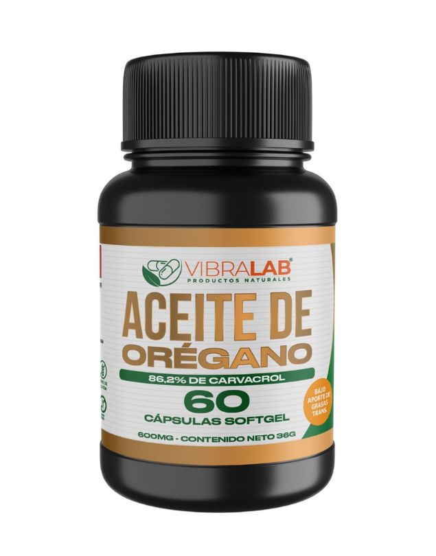 Aceite De Orégano 600mg, 60 softgel.