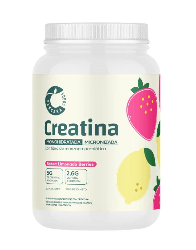 Creatina Monohidratada Micronizada, Limonada Berries, 570 gr