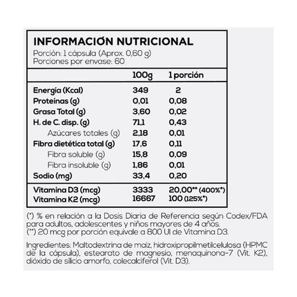 Vitamina D3+K2, 60caps