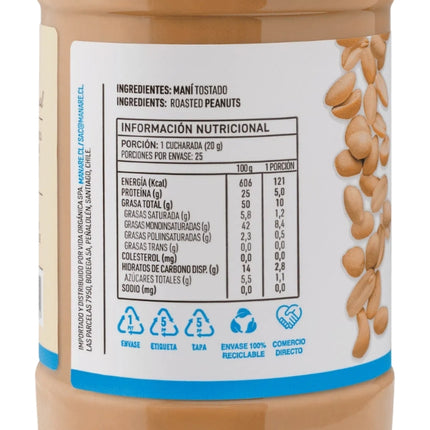 Mantequilla de Mani, Cremosa, 500g