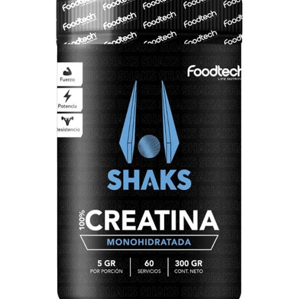 Shaks 100% Creatina Monohidratada, 300 grs.