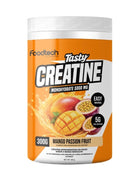 Tasty Creatina Monohidratada, Sabor Mango Maracuya, 300grs