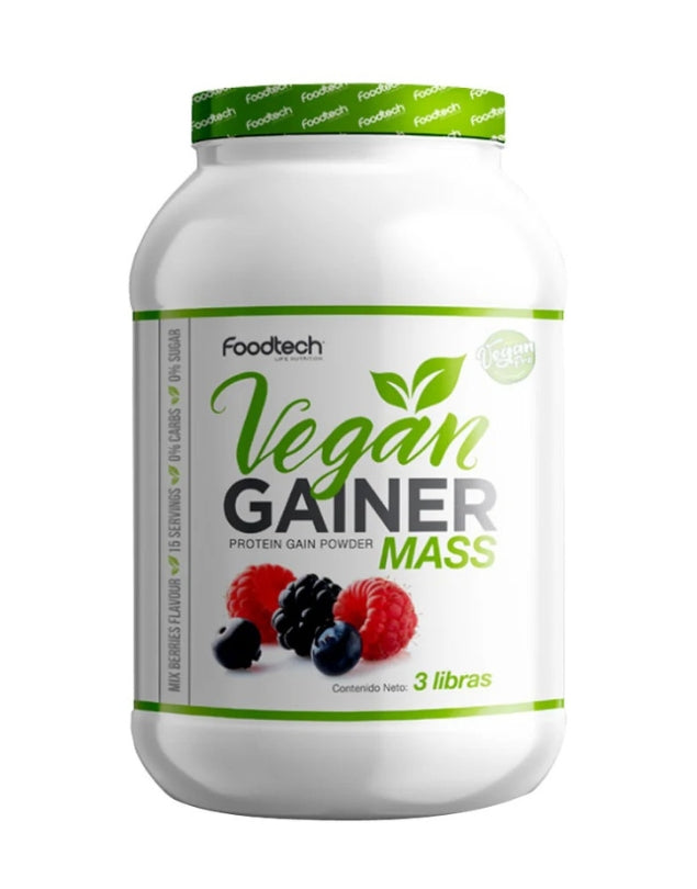 Vegan Gainer Mass, Ganador de Peso, Sabor Mix Berries, 3 lbs