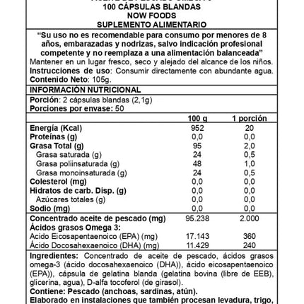 Omega 3, 1000 mg, 100 softgel