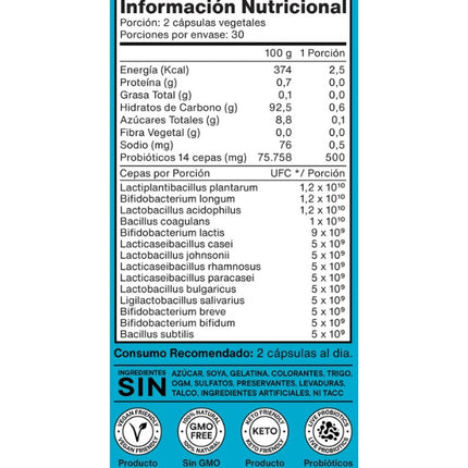 Probioticos 100 Billones, 60 cap.