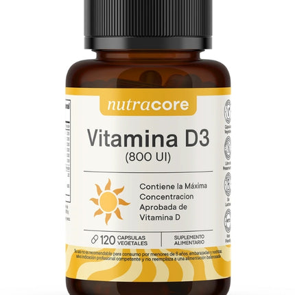 Vitamina D3 800 IU, 120 caps.