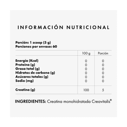 Creatina Monohidratada, Sin Sabor, 300 gr