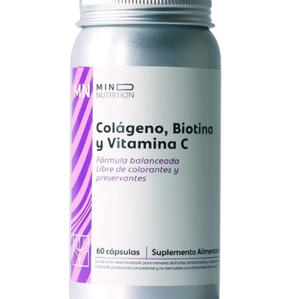 Colageno + Biotina + Vitamina C, 60 caps.