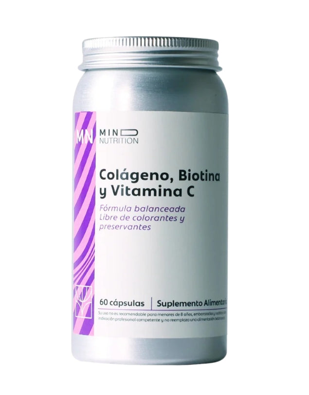 Colageno + Biotina + Vitamina C, 60 caps.