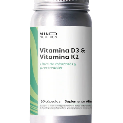Vitamina D3 + K2, 60 caps.