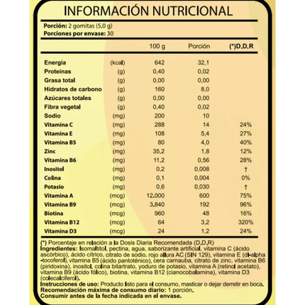 8 Vitaminas, Sabor Fresa, 60 gomitas