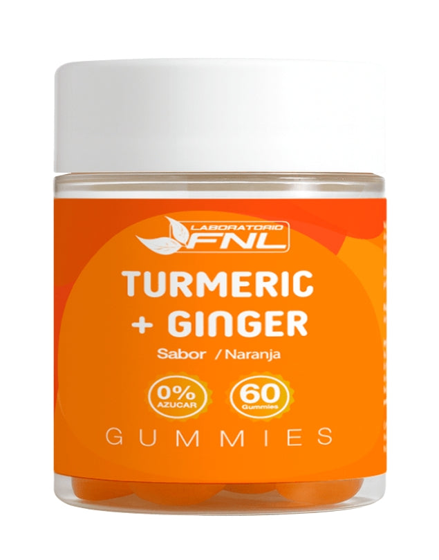 Turmeric + Ginger, Sabor Naranja, 60 gomitas