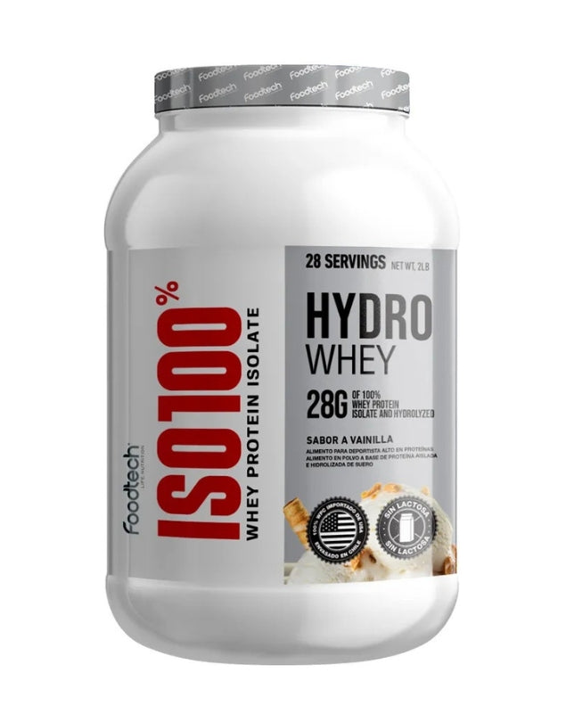 Iso100% Hydro Whey Protein Isolate, Sabor Vainilla, 2lbs