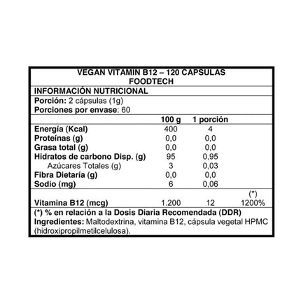Vegan Vitamin B12, 120 caps