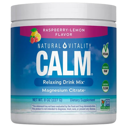 Calm Magnesio En Polvo, Limonada Frambuesa, 227gr