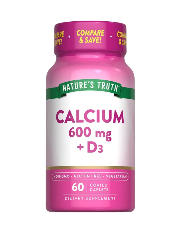 Calcium + Vit D3, 600mg, 60 caps