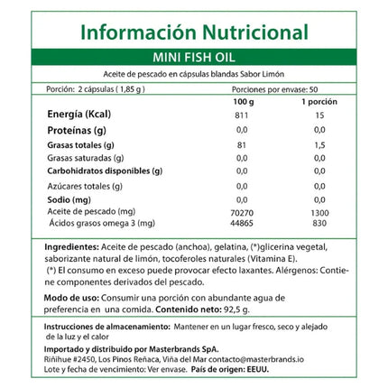 Omega 3, Mini Fish Oil, 1340mg, 100 minisoftgel
