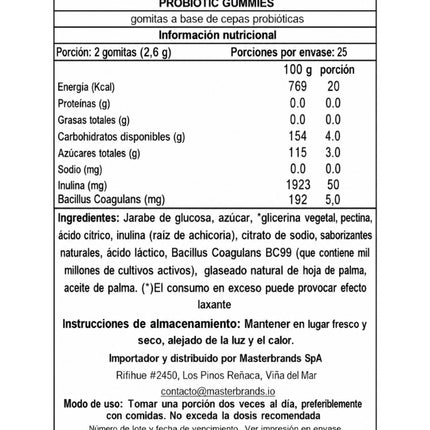Probiotic + Prebiotic, 50 gomitas