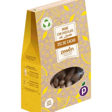 Mani Cubierto Chocolate Leche, 35% de Cacao, 200 g.