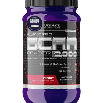 BCAA Powder 12000, Aminoacidos, En Polvo, Sabor Cereza, 457 gr