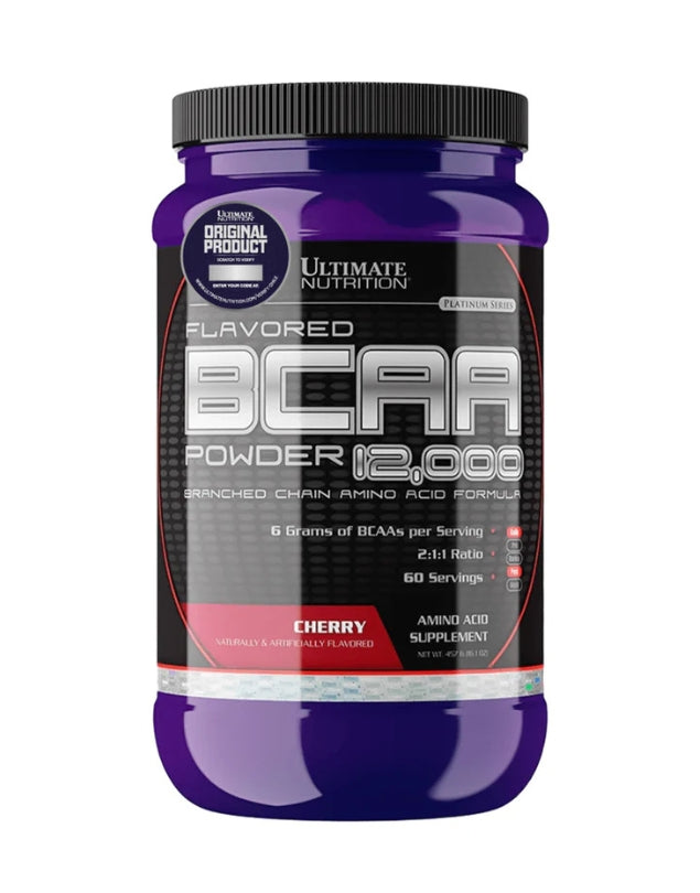 BCAA Powder 12000, Aminoacidos, En Polvo, Sabor Cereza, 457 gr
