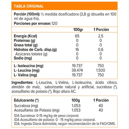 BCAA Powder 12000, Aminoacidos, En Polvo, Sabor Cereza, 457 gr