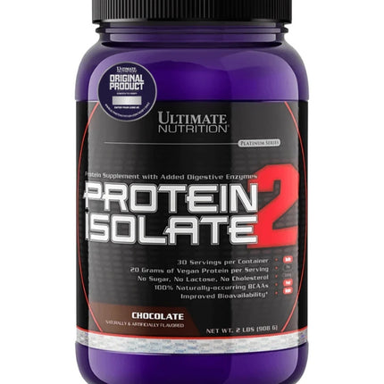 Protein Isolate, Proteína Vegana, Sabor Chocolate, 2 lb