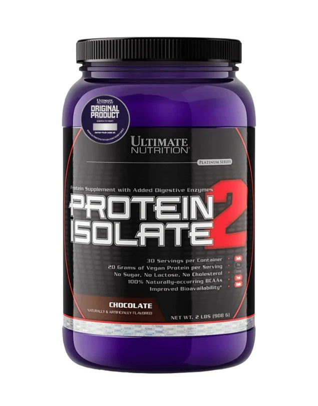 Protein Isolate, Proteína Vegana, Sabor Chocolate, 2 lb