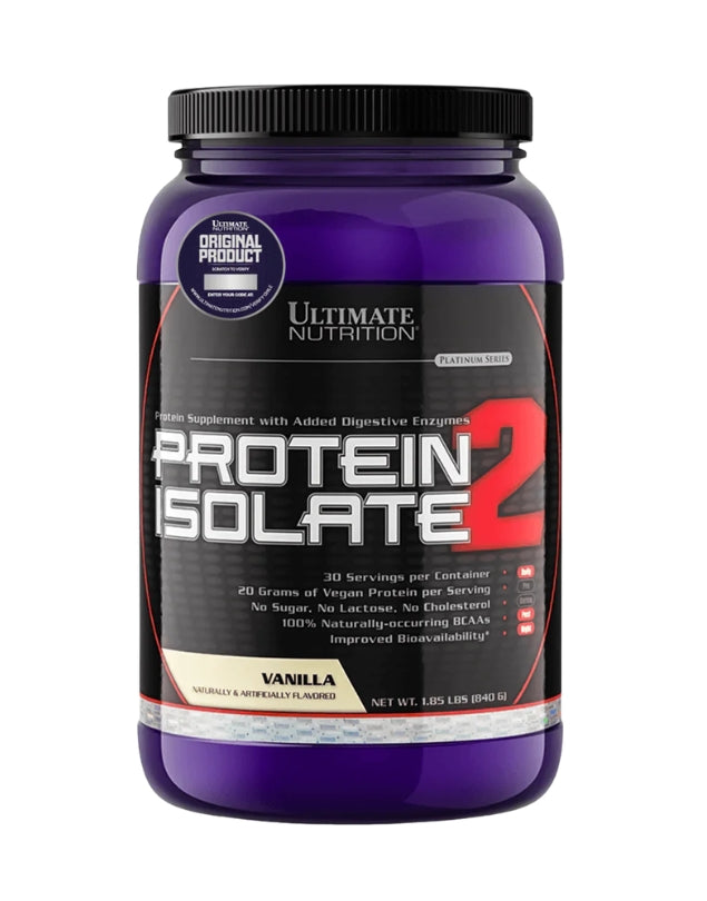 Protein Isolate, Proteína Vegana, Sabor Vainilla, 2 lb