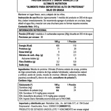 Protein Isolate, Proteína Vegana, Sabor Vainilla, 2 lb