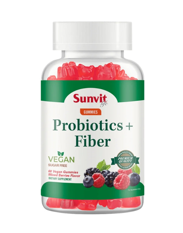 Probioticos + Fibra, Sabor Berries, 60 gomitas