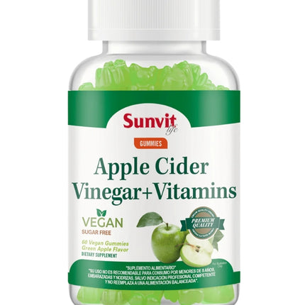 Vinagre Manzana + Vitaminas, Sabor Manzana, 60 gomitas