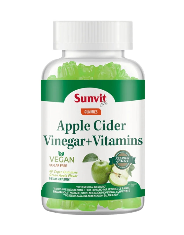 Vinagre Manzana + Vitaminas, Sabor Manzana, 60 gomitas