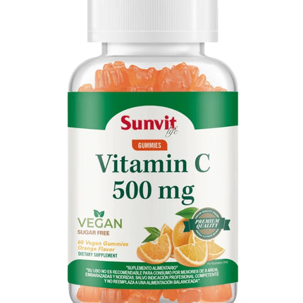 Vitamina C 500mg, Sabor Naranja, 60 gomitas