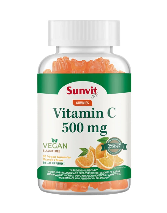 Vitamina C 500mg, Sabor Naranja, 60 gomitas