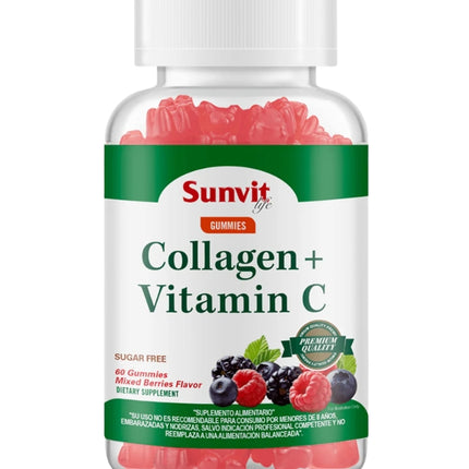 Colageno + Vitamina C, Sabor Frutos Del Bosque, 60 gomitas
